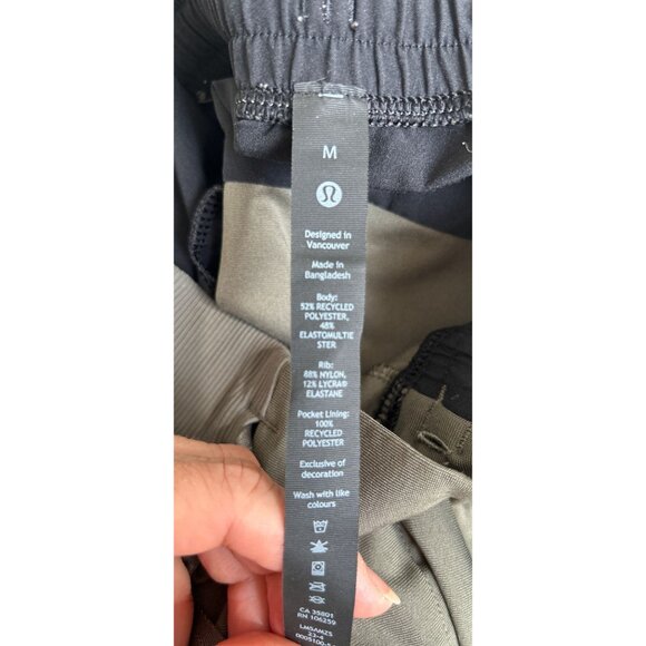 Lululemon Olive Green Jogger Pants M Lightweight Recycled Polyester & Elastane W - Picture 2 of 6